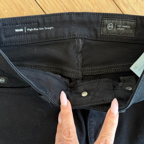 AG Adriano Goldschmied Black Straight Leg Jeans - Picture 2 of 5